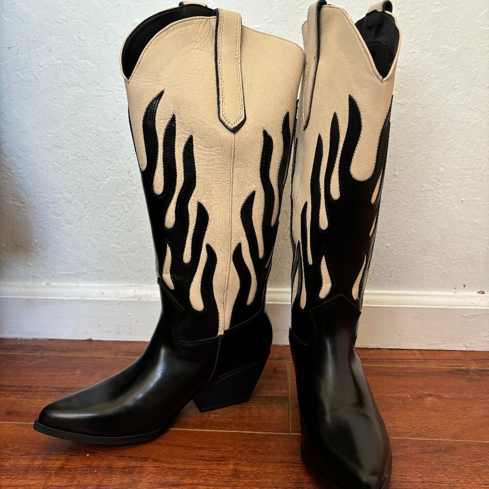 Black & White Cowboy Boots